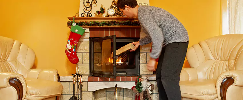 Rusted Metal Fireplace Restoration in Dania Beach, Florida
